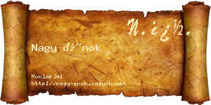 Nagy Énok névjegykártya